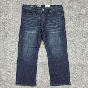 TK Axel Mens Slim Boot Jeans Size 38x30 Dark Wash Stretch Western Denim